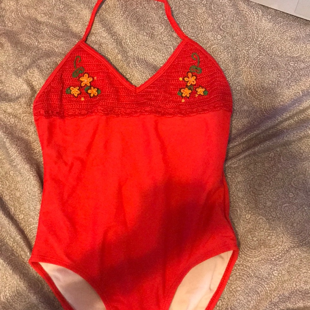 Little girls red one piece. OFFERS SO WELCOME